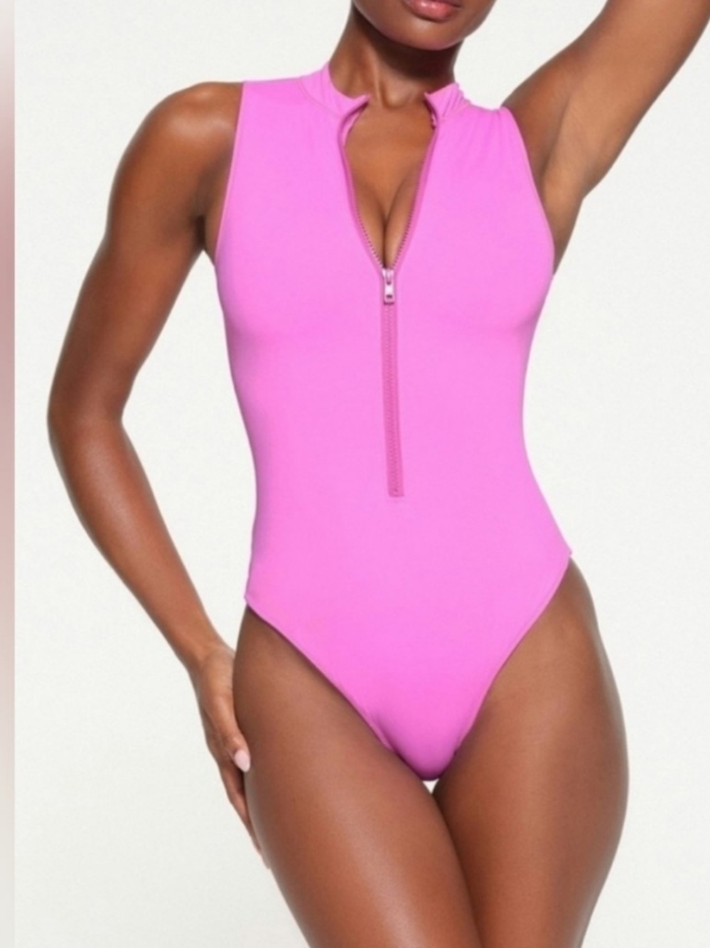 NWT skims GORGEOUS color front zip one piece swimsuit